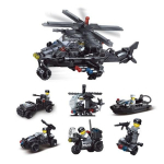Letstoi Police Commando Lego &uuml;hilduv ploki 6 komplekt, segav&auml;rvid gray