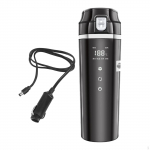 12V 24V auto veekeetja boiler elektriline soojusvee tass kaasaskantav 304 roostevaba teras jaoks must