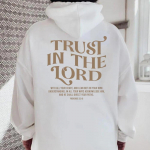 Esteetiline kristlik dressipluus Piibli salm Hoodie Naiste religioossed pusad Usaldus Jumalasse Pullover Faith Parimad kristlikud kingitused S