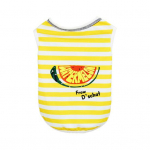 Koeras&auml;rk Hingav Kiiresti kuivav K&otilde;rge Elastsus Pehme Tundlik Kandmine Nakkumisvastane Mugav vabaaja kutsikas Koera triibuline T-s&auml;rk Lemmikloomatarbed M kollane