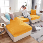 Paks pehme sametine pl&uuml;&uuml;s diivani istmepadja katted elutuppa elastne L-kujuline nurgatugitooli diivani kate Diivani kaitse Back Cushion Cover