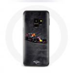 &Uuml;mbris Samsung Galaxy S9 Plus Formula 1 Max Verstappen F1 must punane ja kollane