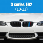 3tk Auto 3D M Styling esiv&otilde;re trimmi kaitseraua katte ribad kleebised kate BMW 3 seeria E36 E46 E90 F30 F34 G20 M340i jaoks E92(10-12) 2door
