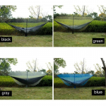 Kerge, kaasaskantav reisimiseks m&otilde;eldud eraldav rippuv s&auml;&auml;sev&otilde;rk k&auml;mpingu v&otilde;rkkiige jaoks must