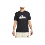 Nike Dri-Fit Graafilise Prindiga Kiiresti Kuivav Maastikujooksu L&uuml;hikeste Varrukatega T-s&auml;rk Meeste Topid Must DM5424-010 L