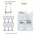 Klaasi Baijiu tassikomplekt Loov Hiina stiilis veinikomplekt V&auml;ike veinipoti ja tassi komplekt 80ML Pot+6 Cups