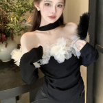 Seksikad s&auml;rgid, naiste &otilde;lgadest t&otilde;mmatud kaelus, v&otilde;rk Patchwork vintage pluus &otilde;huke pikkade varrukatega elegantsed k&auml;rbitud topid &scaron;ikid one size khaki