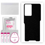 apgo Protective Skin Sticker for the back compatible with Doogee S97 Pro, Wrap Film, Foil, Vinyl - Pattern Matte Black