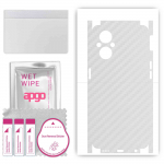 apgo Protective Skin Sticker for the back+sides compatible with Oppo F21 Pro 5G, Full Wrap Film, Foil, Vinyl - Pattern Transparent Carbon