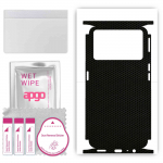 apgo kaitsev nahakleebis tagak&uuml;ljele ja k&uuml;lgedele, mis &uuml;hildub Oppo K9 Pro 5G-ga, t&auml;is&uuml;mbriskilega, fooliumiga, vin&uuml;&uuml;liga &ndash; mustrimaatriks