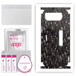 apgo Protective Skin Sticker for the back+sides compatible with Asus ROG Phone 6 Pro, Full Wrap Film, Foil, Vinyl - Pattern Carbon Black Pixel