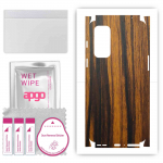 apgo Protective Skin Sticker for the back+sides compatible with OnePlus Nord 2, Full Wrap Film, Foil, Vinyl - Pattern Tigerwood