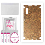 apgo Protective Skin Sticker for the back+sides compatible with Honor 9X, Full Wrap Film, Foil, Vinyl - Pattern Rusty Copper