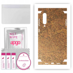 apgo Protective Skin Sticker for the back+sides compatible with Xiaomi Mi 9 SE, Full Wrap Film, Foil, Vinyl - Pattern Rusty Copper