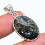 Natural Ocean Jasper Gemstone 925 Sterling Silver Jewelry Pendant 1.38 y5b46