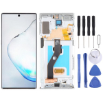 Samsung Galaxy Note10+ SM-N975 6,67-tollise OLED LCD-ekraaniga digiteerija jaoks, t&auml;iskomplekt koos raamiga h&otilde;be