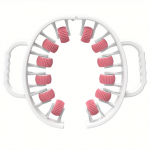 360&deg; lihaste rull, 12-rattaline r&otilde;ngasjalgade masseerija vasikatele, jalgadele, k&auml;tele, plastist lihaste rull-rasvap&otilde;letaja valge