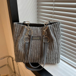 Corduroy kandekott naistele Moekett &otilde;lakott Suure mahutavusega k&auml;ekott koolit&ouml;&ouml;ks reisimiseks 29x10x25.5cm hall v&auml;rv