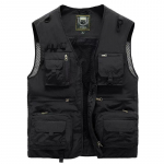 Meeste vest V&auml;litingimustesse Uus Mood T&ouml;&ouml;riietusvest Meeste mitmetaskuline vest &Otilde;huke osa Kalap&uuml;&uuml;k Fotograafia Palk Meeste vest Vest Jakk XL must