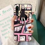 Fujiwara Chika Girls telefoni&uuml;mbris Huawei P50 P40 P30 Pro Lite P Smart 2021 2019 Magic 3 pehme musta telefoni kate jaoks Huawei P50