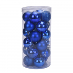 Christmas 4 cm 24PC Plastic Christmas Tree Decoration Ball sinine