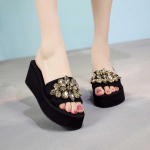 Suvi kevad Naised Daamid T&uuml;drukud Kristallkiilud Sandaalid Sussid Rannajalatsid 35 kuld