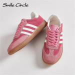 Naturaalsest seemisnahast naiste tossud &uuml;mara ninaga lamedad kingad Mood Mugavad vabaajajalatsid 35 roosa