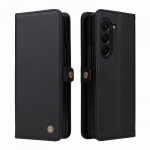 Katte&uuml;mbris Samsung Galaxy Z Fold 6 nahast rahakoti magnetilise lukuga klapiga telefoni&uuml;mbrisele Samsung Z Fold 6 Z Fold6 Zfold 6 Coque jaoks For Galaxy Z Fold 6 must