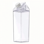plastikust ruudukujuline veepudel k&uuml;lmkapp piimapakk veepudel 1900ml lemmikloomaklass hea kvaliteediga bpa vaba piimamahuti 1900ml valge