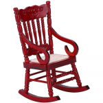 Dollhouse v&auml;ike kiiktool, 1:12 miniatuurset nukumaja Vintage puidust mudel, kuduv kiiktool nukumaja tarvikute jaoks Decor m&auml;nguasjad 10*5*5cm punane