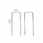 50 Aia U-kujuline fiksaator, paks 2,5 mm laius 4 cm pikk 10 cm suured U-kujulised maandatud naelad 4cm*10cm