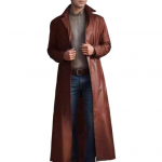 Meeste pikk kunstnahast mantel rev, pikkade varrukatega &uuml;hev&auml;rviline tuulejope veekindel tuulekindel tuulejakk L tumepruun v&auml;rv