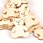 50 tk Karu Mustriga Puit DIY K&auml;sit&ouml;&ouml; Scrapbook DIY Kodu Dekooriks Naturaalsed Puidust Kaunistused Aksessuaarid Kaunistus 50 PCS