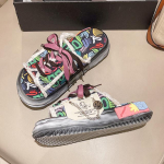 Moedisain Suvine Naiste Graffiti Sussid Platvorm Kingad Muulad Flip Flops T&auml;navasandaalid Puukingad Lamedad vabaajajalatsid naistele 35