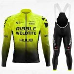 mehed Soe Soe Villane Jersey Talvine termofliis Jalgrattariided Jersey kost&uuml;&uuml;m &otilde;ues ratsutamiseks Maanteeriided Bib P&uuml;kste komplekt S pruun