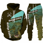 Meeste Loomade Bass Carp P&uuml;&uuml;k 3D Prindi Mood Fisher Tracksuit Unisex Hoodie Jooksup&uuml;ksid 2tk Komplekt V&auml;liriided Suurus S-6XL XL