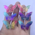 10 tk segatud v&otilde;lu liblika rhinestone ripatsid isetehtud ehted juukseaksessuaarid kodupeo kaunistused liblikad valge