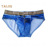 Meeste p&uuml;ksid, keskmise k&otilde;rgusega elastne v&ouml;&ouml;koht 3D imitatsiooniga teksad, tr&uuml;kitud aluspesu U-kumerad, &otilde;hukesed alusp&uuml;ksid, igap&auml;evane kandmine L kuninglik sinine v&auml;rv