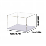 1-osaline l&auml;bipaistev akr&uuml;&uuml;lekraani kast Hoiuruum Tolmukindel kaitseekraani kapp Lauaarvuti hoiuruum Kodus hoiustamine 40*25*25cm