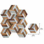 5/10 tk Kuusnurkne V&auml;rviline &Uuml;hendatav Puitp&otilde;rand PVC Vahtplaadist Kleebised Isekleepuvad Libisemisvastased Matt P&otilde;randakleebised 5PCS