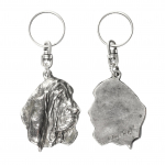 Basset Hound III - Silver-plated pendant with a dog in a decorative box, handbag decoration, backpack pendant by Art-Dog brand