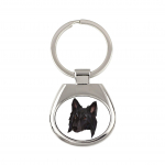 Belgian Shepherd Dog, Belgian Sheepdog - geometric keychain with a photo and the inscription Art-Dog