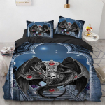 3D Prindiga Halloweeni Voodipesukomplekt &Otilde;udus Kolju Suletekk Koti ja Padjap&uuml;&uuml;riga 2/3 tk Luustik Voodikate Kodutekstiil Kingitus Baby 100x135cm