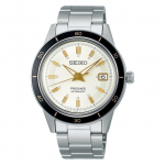 Seiko Presage Automaatne SRPG03J1 60ndate stiilis seeria valge sihverplaadiga meeste k&auml;ekell