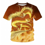 Meeste 3D l&uuml;hikeste varrukatega T-s&auml;rk Moodne ja vabaaja pulloveriga digitaalse tr&uuml;kiga &uuml;markaelusega T-s&auml;rk S