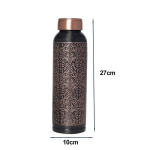 Vaskkeermega veepudel, k&otilde;rgl&auml;ikega viimistlus, 1000 ml, lekkekindel, &otilde;mblusteta, Ayurveda veepudel black