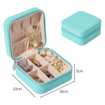 1 tk kaasaskantav mini ehete hoiukarp reisikorraldaja ehete &uuml;mbris nahast hoiustamisk&otilde;rvar&otilde;ngad kaelakee s&otilde;rmus ehete korraldaja kuva sinine