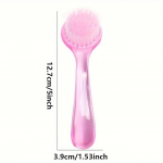 1 x puhastuspintsel Pehmete harjastega kooriv puhastuspintsel Abrasiivne kooriv puhastuspintsel n&auml;ohoolduseks meigiks nahahoolduseks meigieemaldaja valge