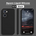 Luksuslik vedel silikoon Realme GT GT2 NEO 2 3 3T 2T Pro Neo2 Explorer Master 8 8i 9i 10 Pro C31 C30 C35 Square Case jaoks Realme GT (5G) must