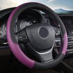 Summer Four Seasons Reljeefne nahast D-kujuline auto roolikate, libisemiskindel ja hingav meestele ja naistele 38cm